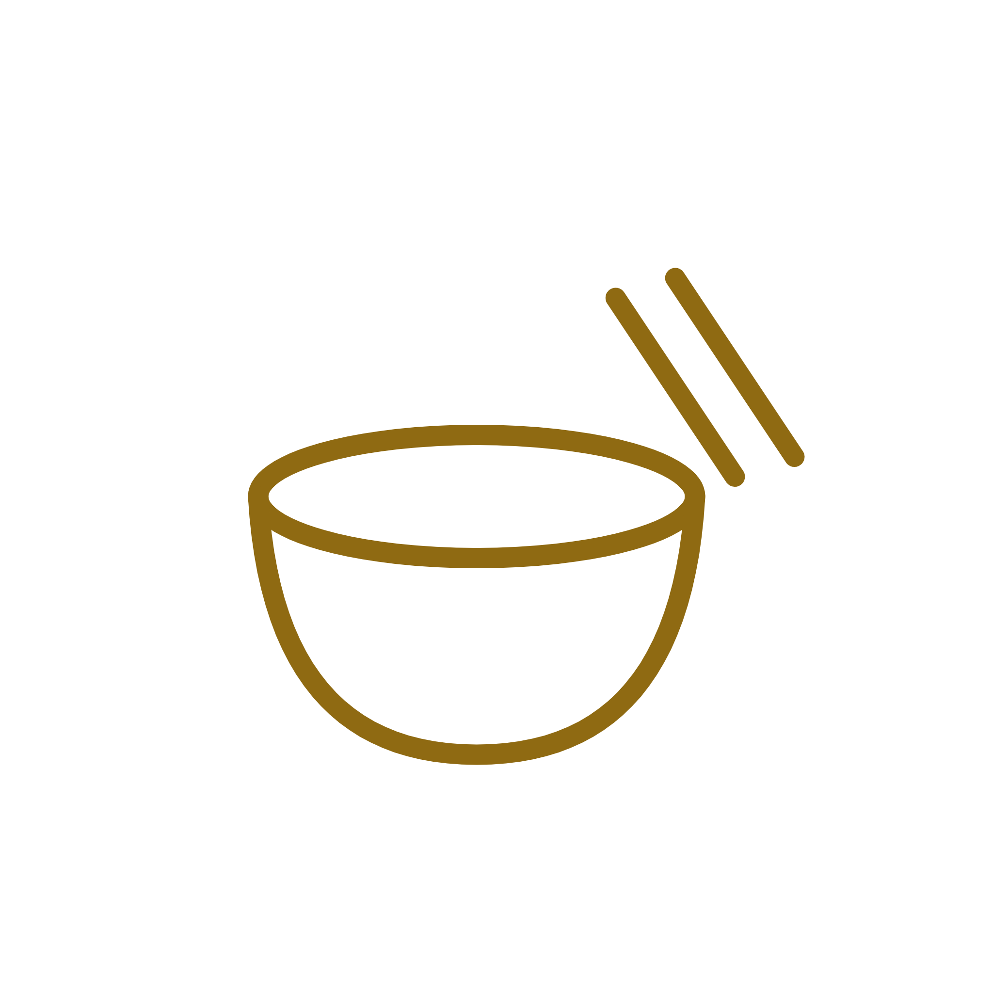 Icono de Kintsugi Shoku: cuenco y palillos